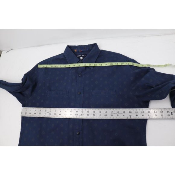 Alex Mill Shirt Mens Large Long Sleeve Button Up Cotton Blue Printed casual - Picture 11 of 13